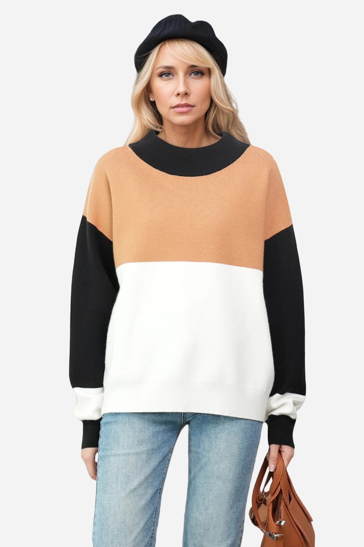 Striped Crew Neck Pullover Sweaters