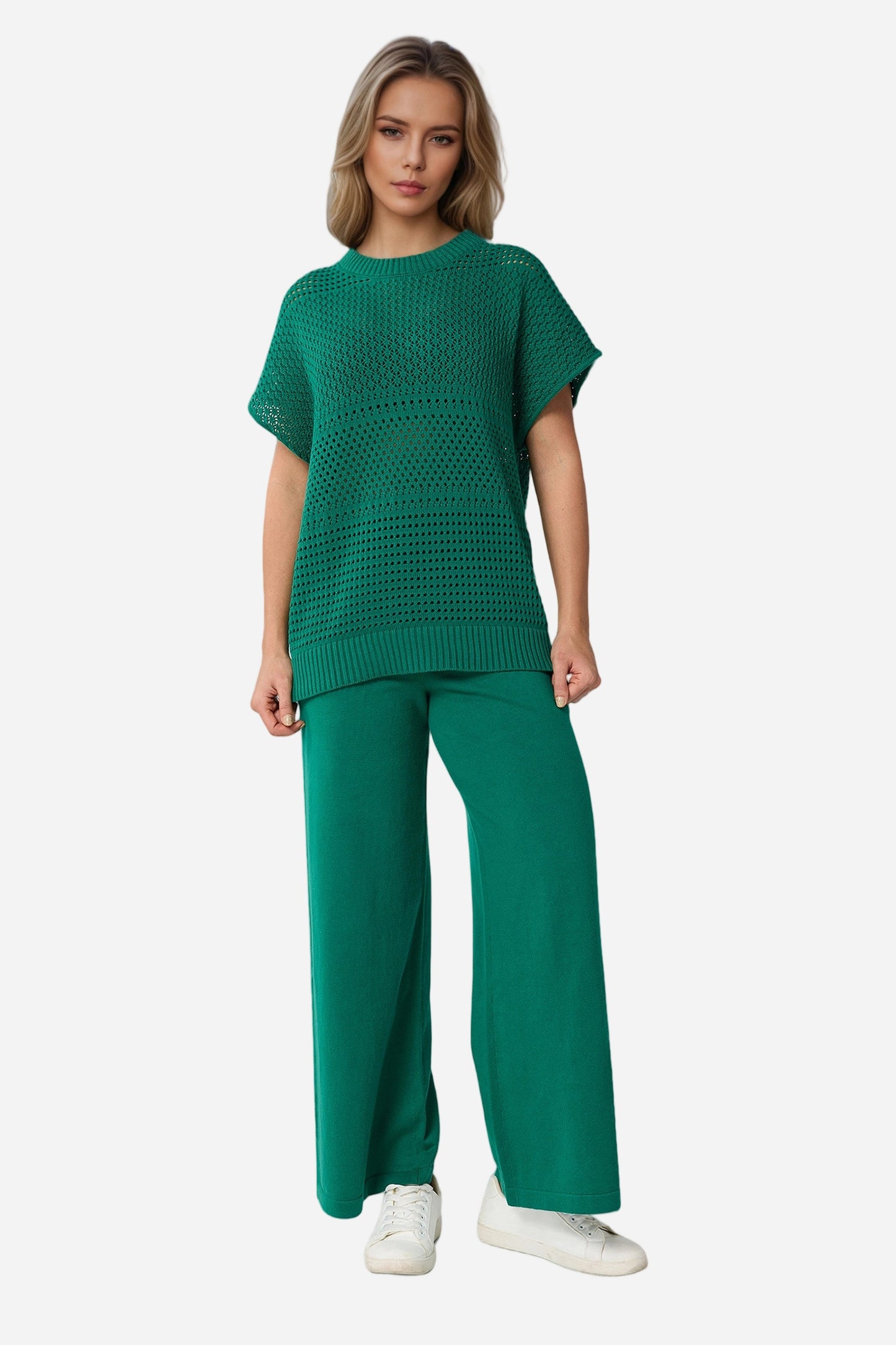Crochet Cover-ups 2 Pieces Sleeveless Set