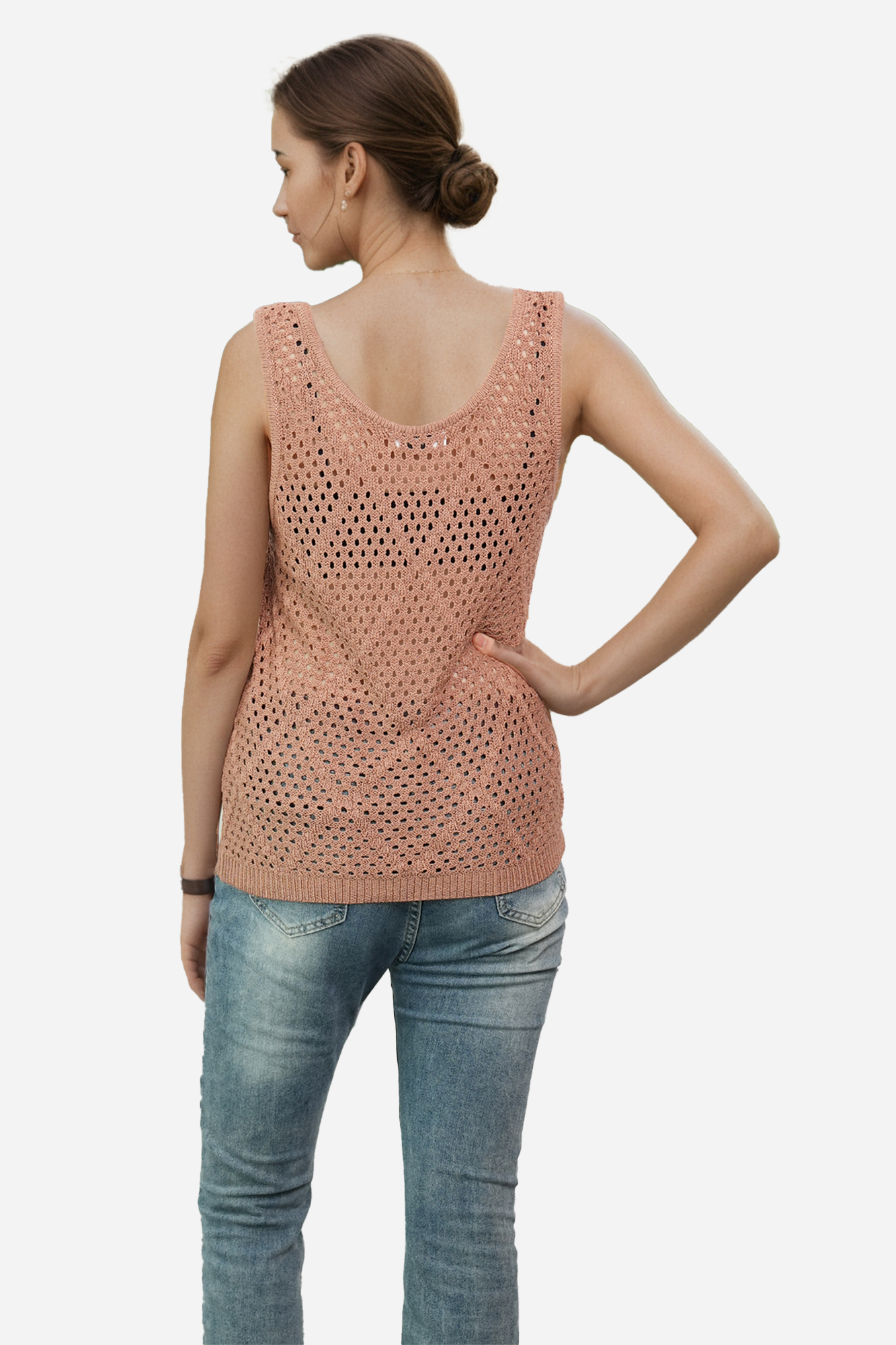 Crochet Tank Top Sleeveless Vest Boho Beach Cover Up