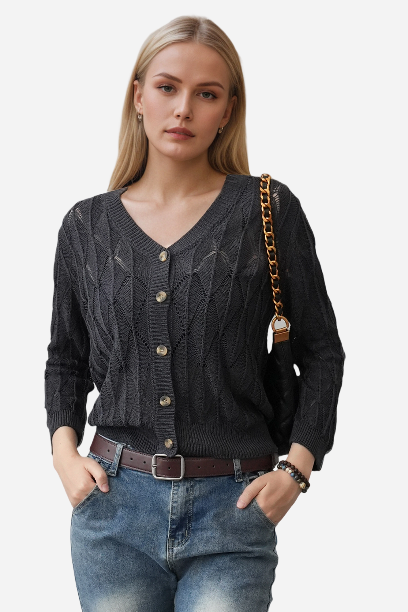 Crochet Sweater Cardigan Lightweight Summer