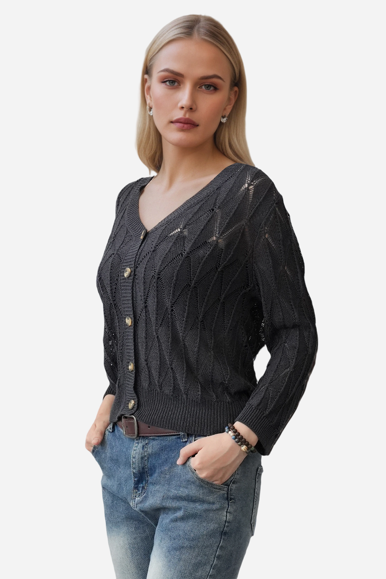 Crochet Sweater Cardigan Lightweight Summer