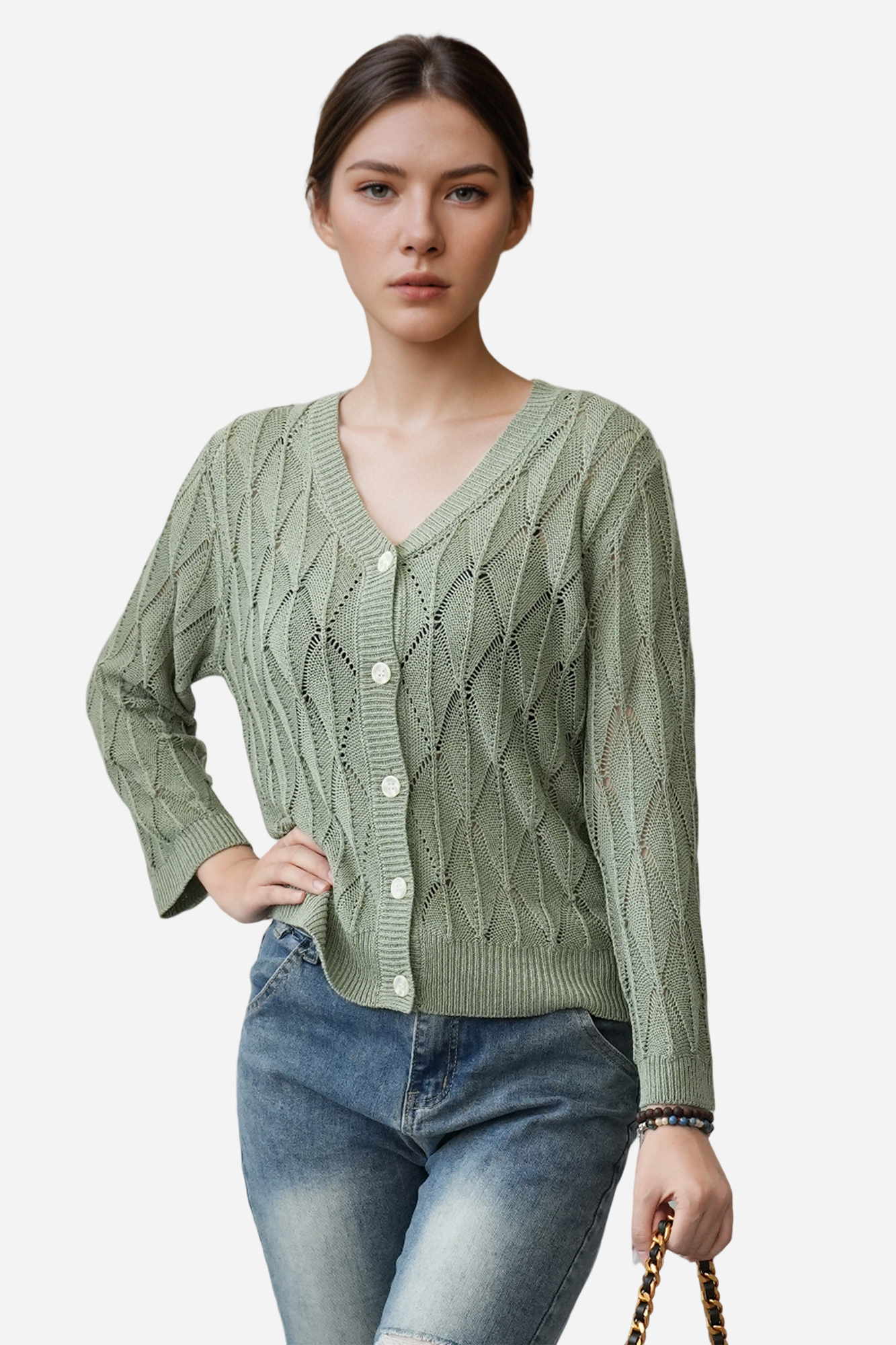 Crochet Sweater Cardigan Lightweight Summer