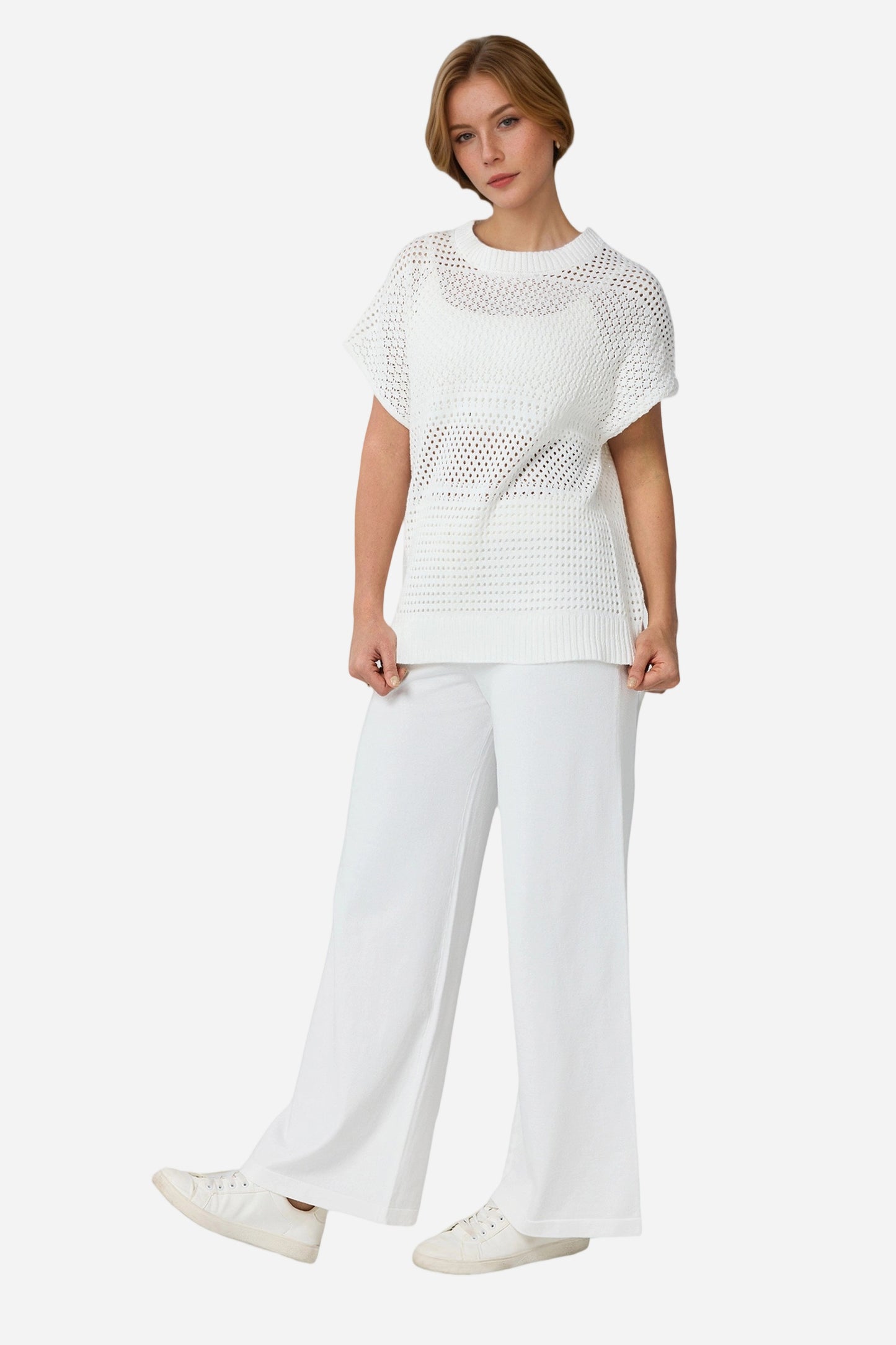 Crochet Cover-ups 2 Pieces Sleeveless Set