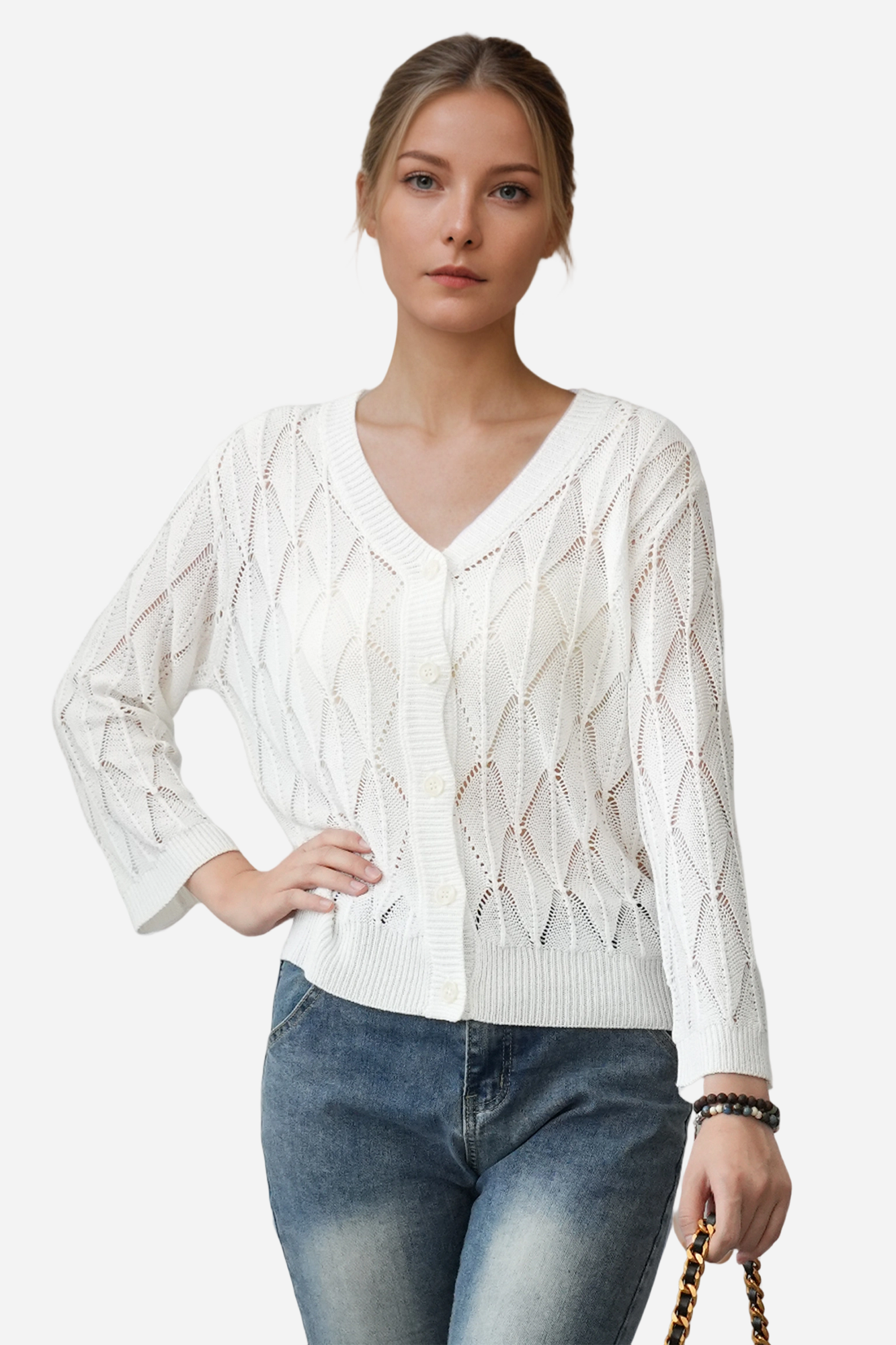 Crochet Sweater Cardigan Lightweight Summer
