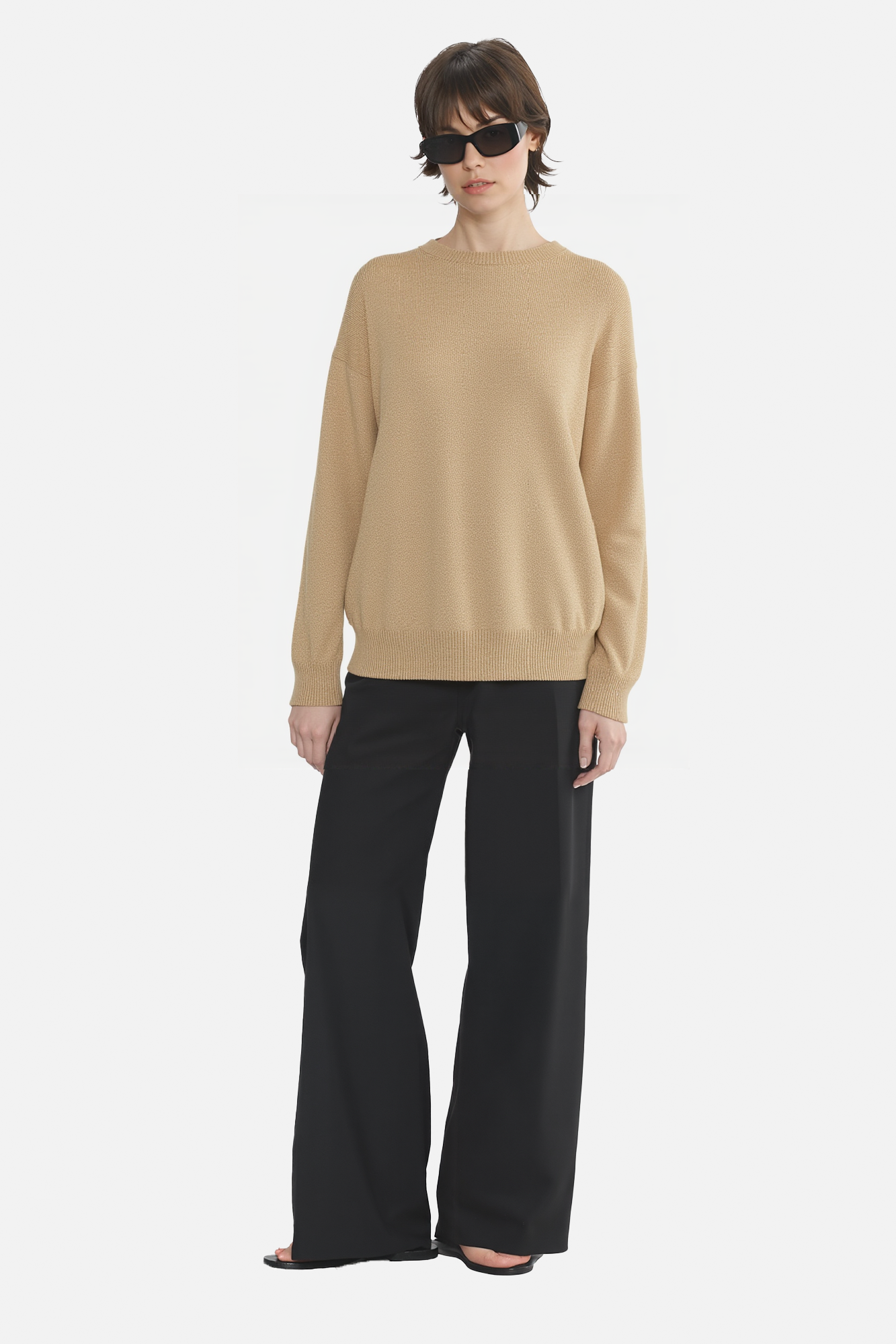 Relaxed Crew Neck Pullover Everyday Knitwear