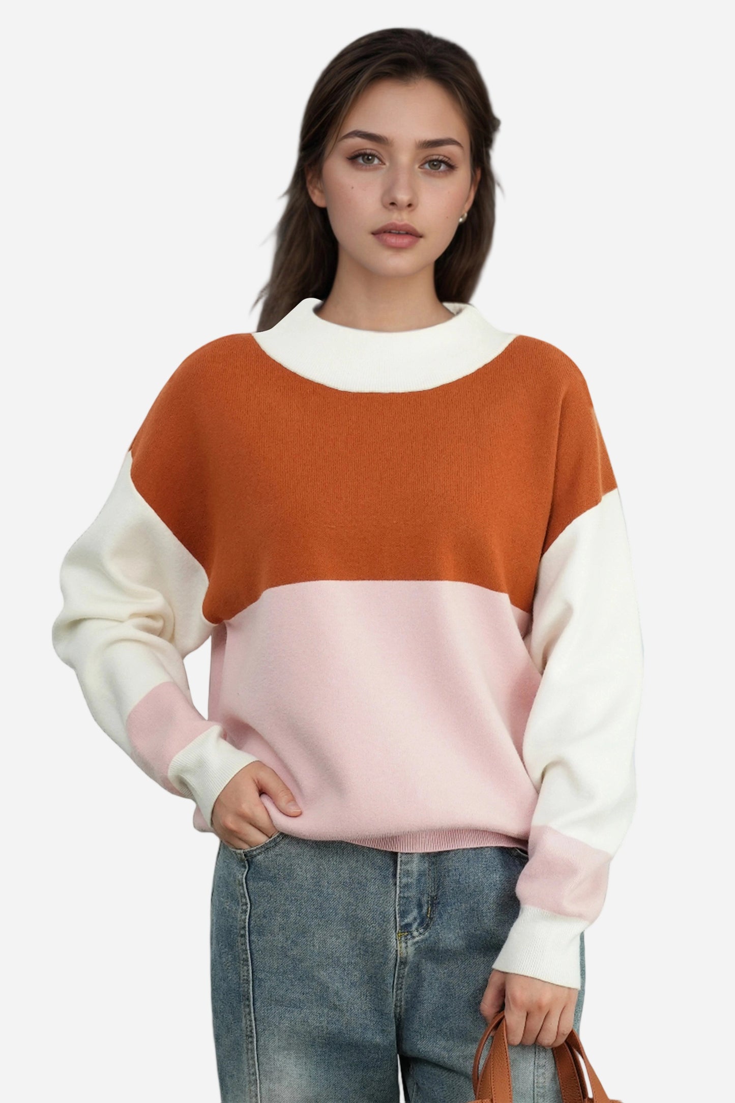 Striped Crew Neck Pullover Sweaters