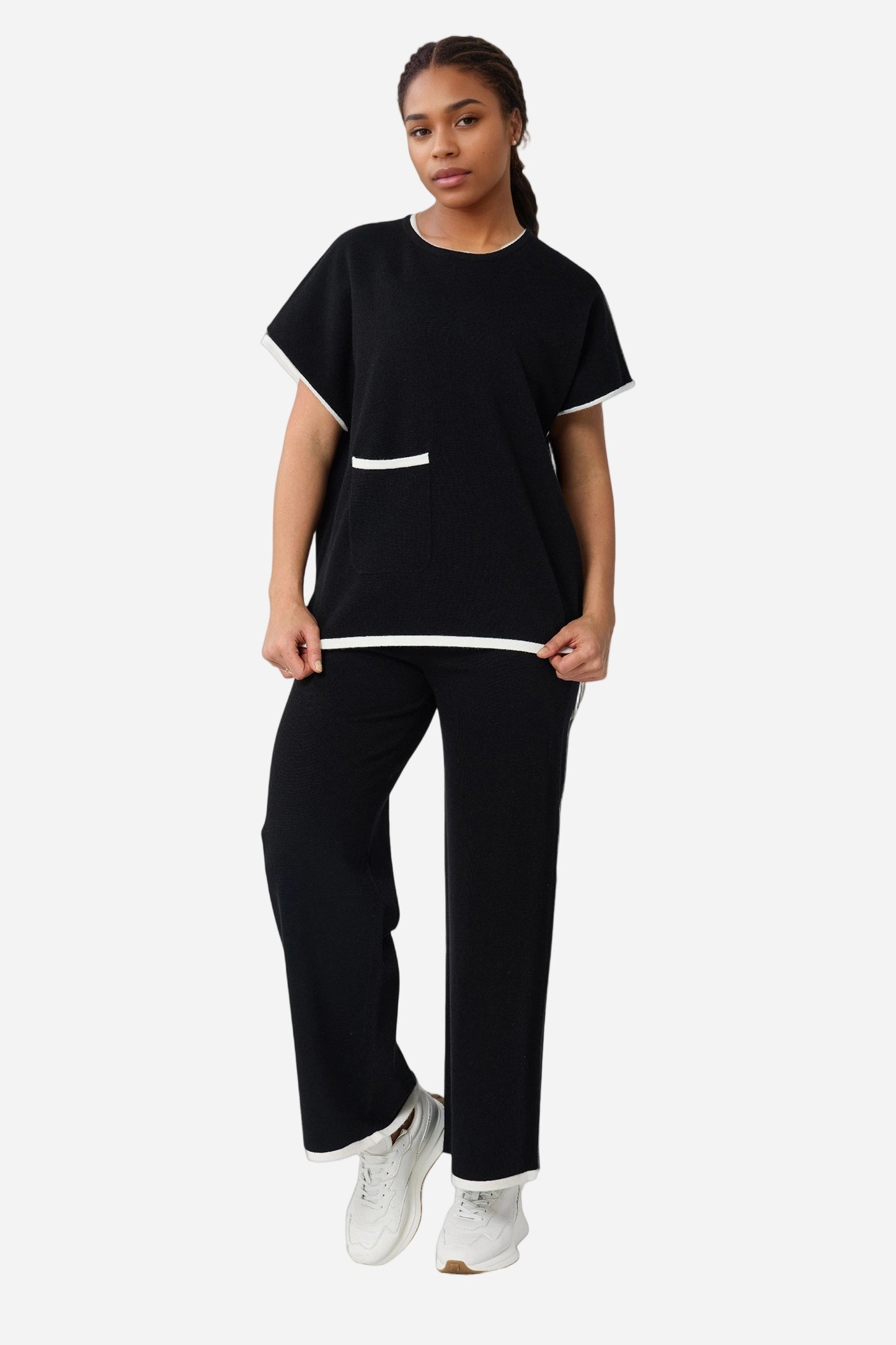 Womens Casual Chic 2 Piece Cotton Sets Outfits