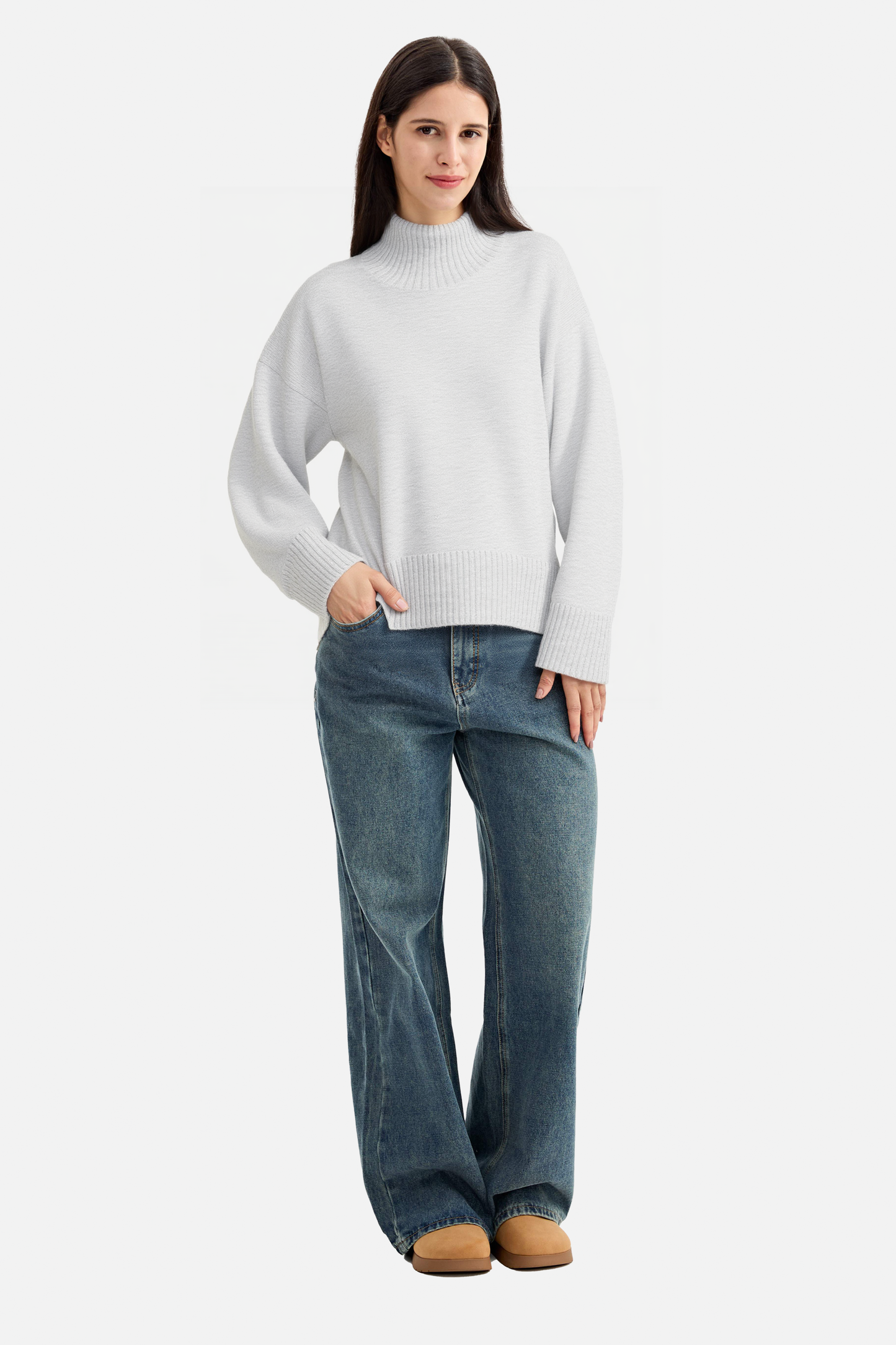 Cozy Oversized Turtleneck with Drop Shoulder