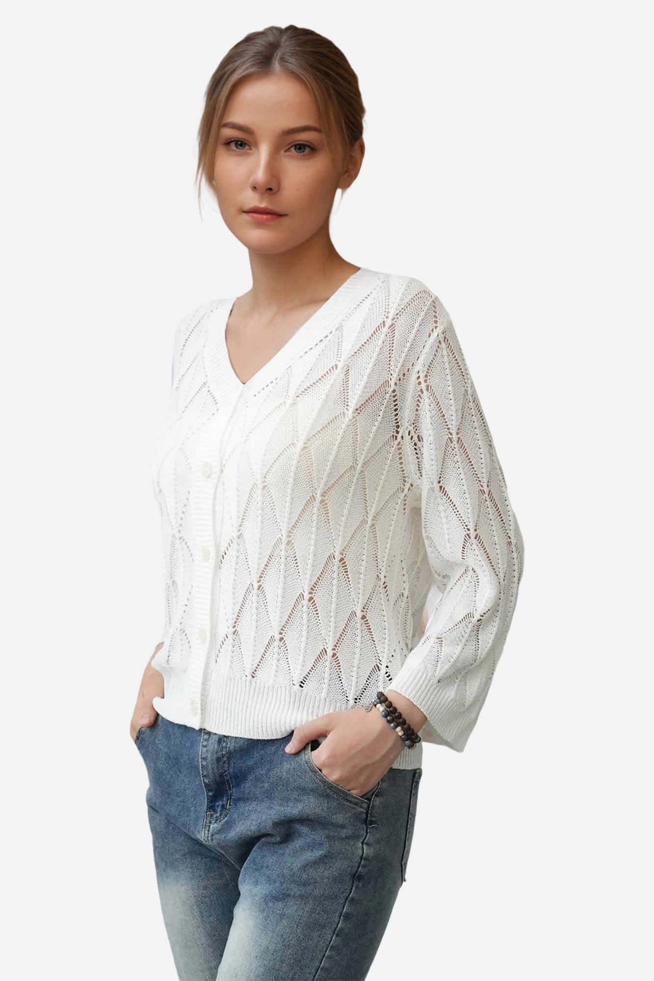 Crochet Sweater Cardigan Lightweight Summer