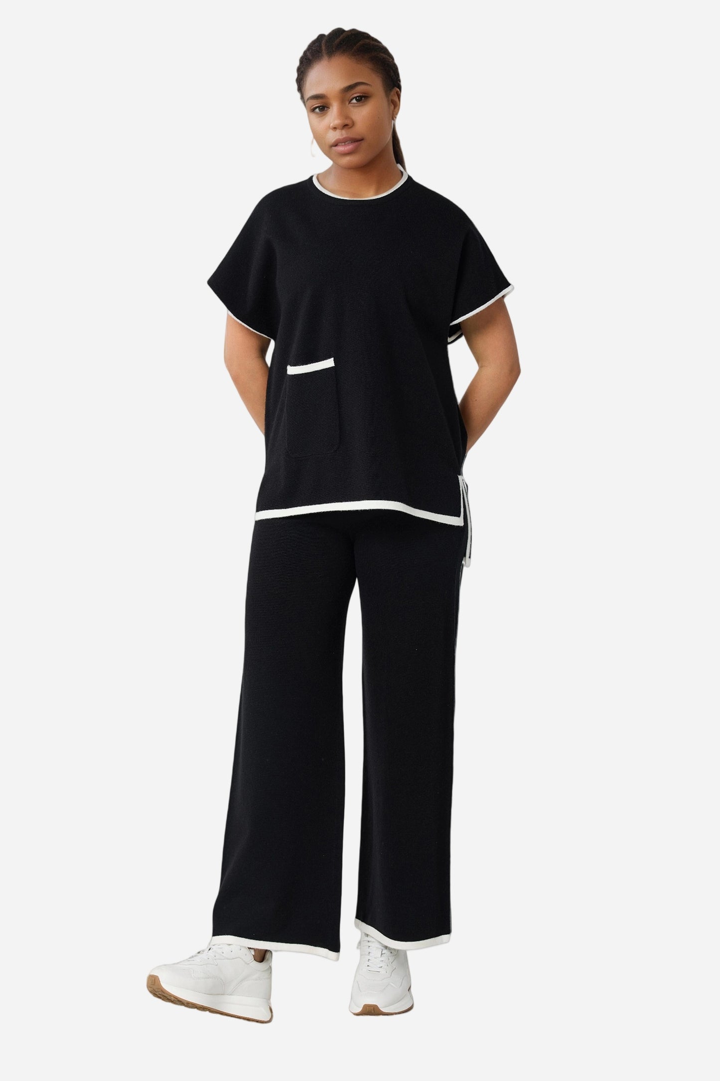 Womens Casual Chic 2 Piece Cotton Sets Outfits