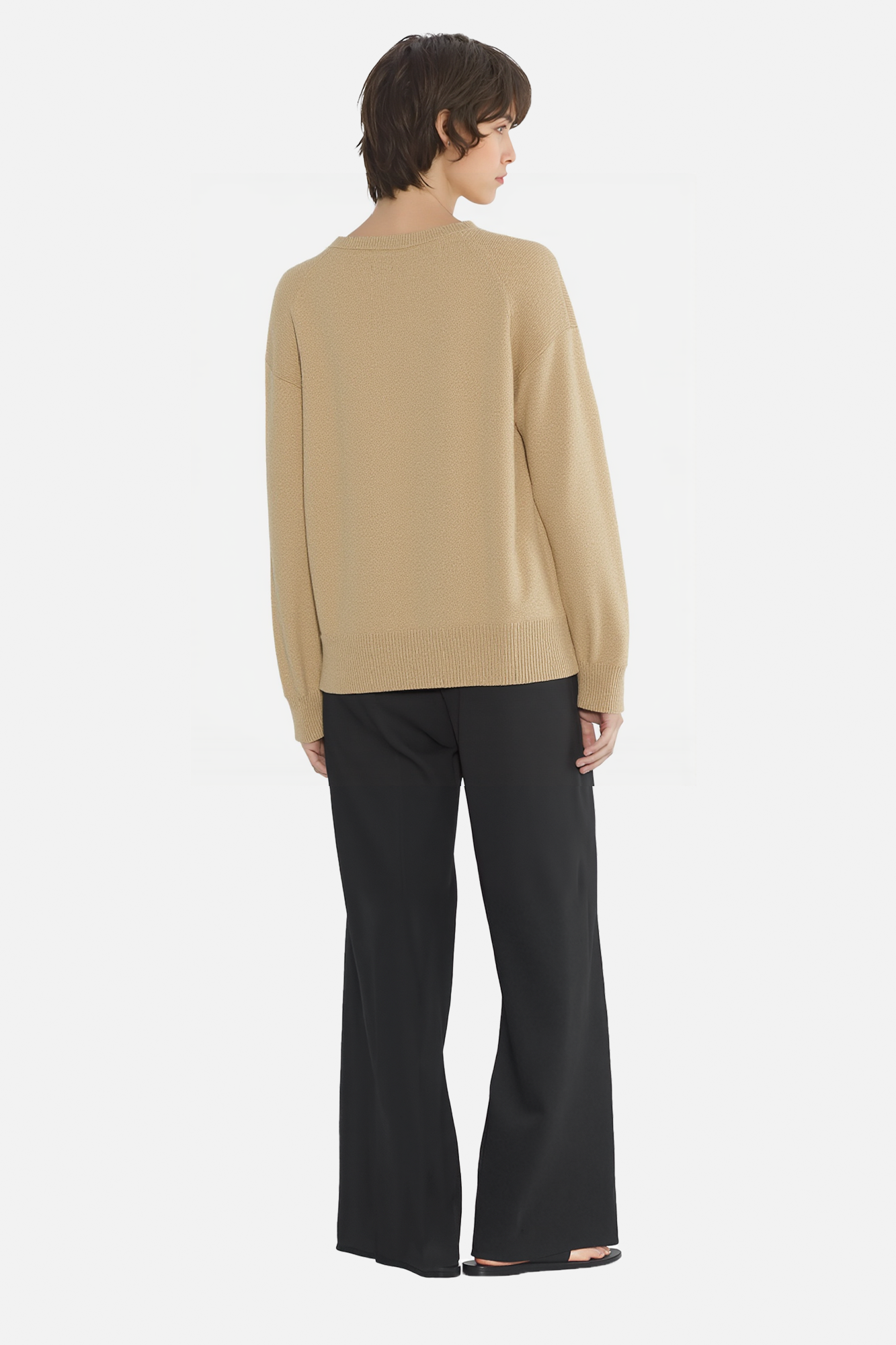 Relaxed Crew Neck Pullover Everyday Knitwear