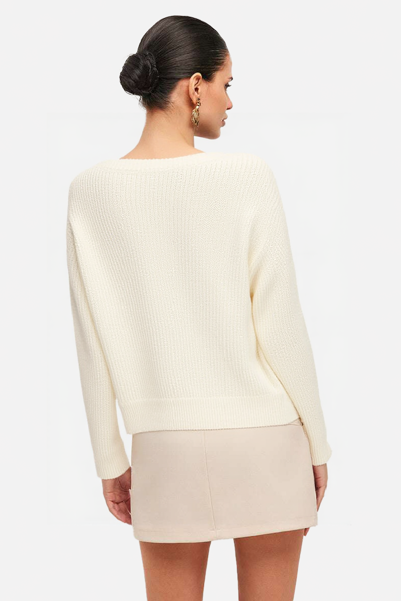 Tie-Front Knit Top with Adjustable Bow Ties