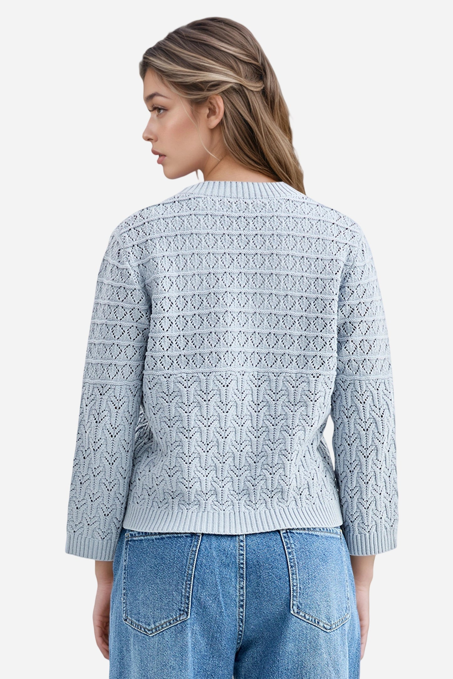 Cable Knit Cardigan Casual Long Sleeve Sweater