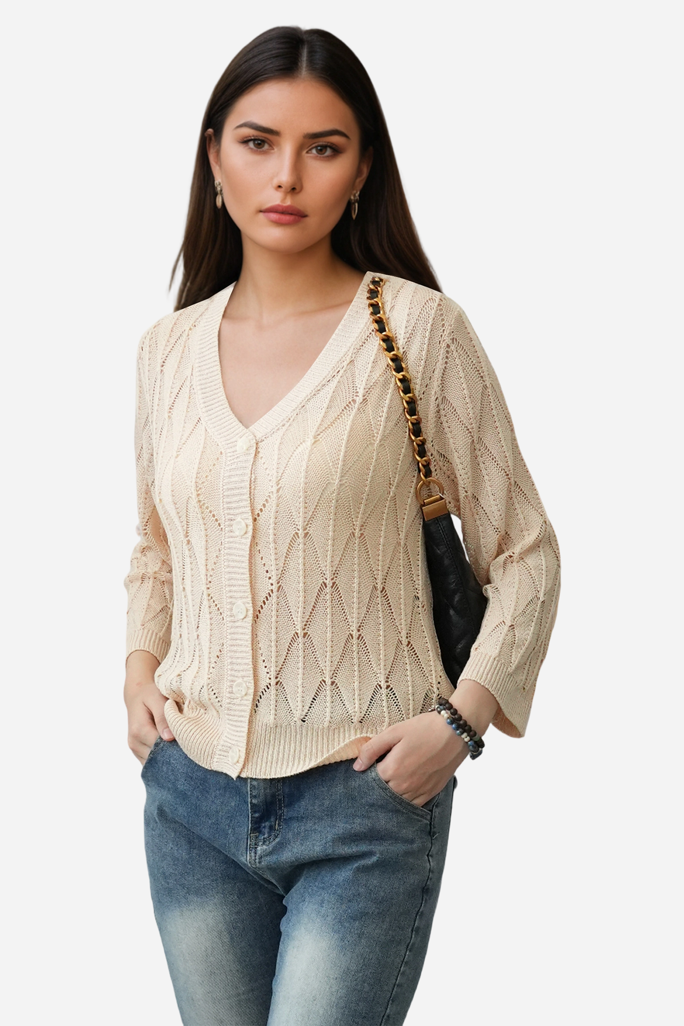 Crochet Sweater Cardigan Lightweight Summer