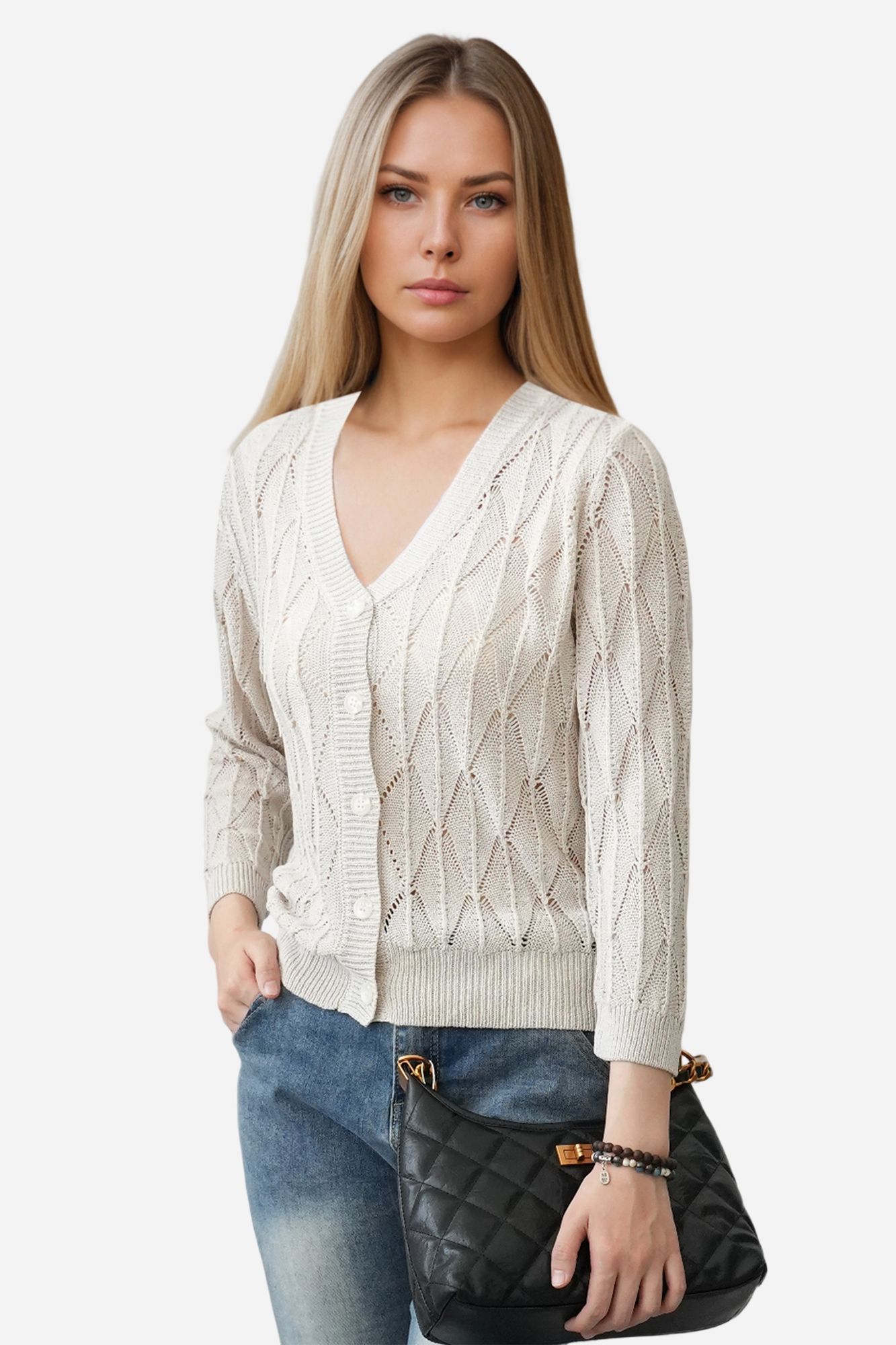 Crochet Sweater Cardigan Lightweight Summer