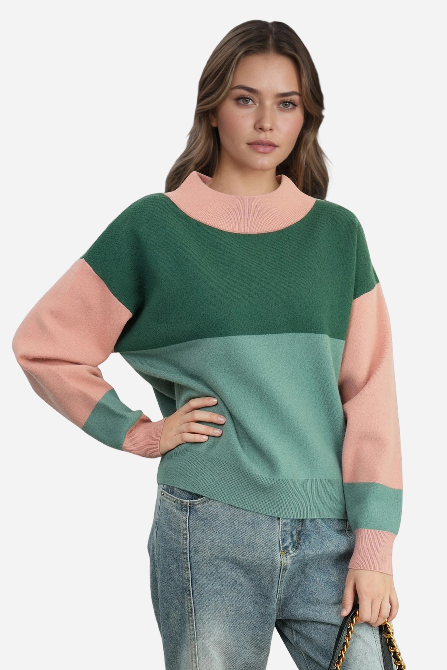 Striped Crew Neck Pullover Sweaters