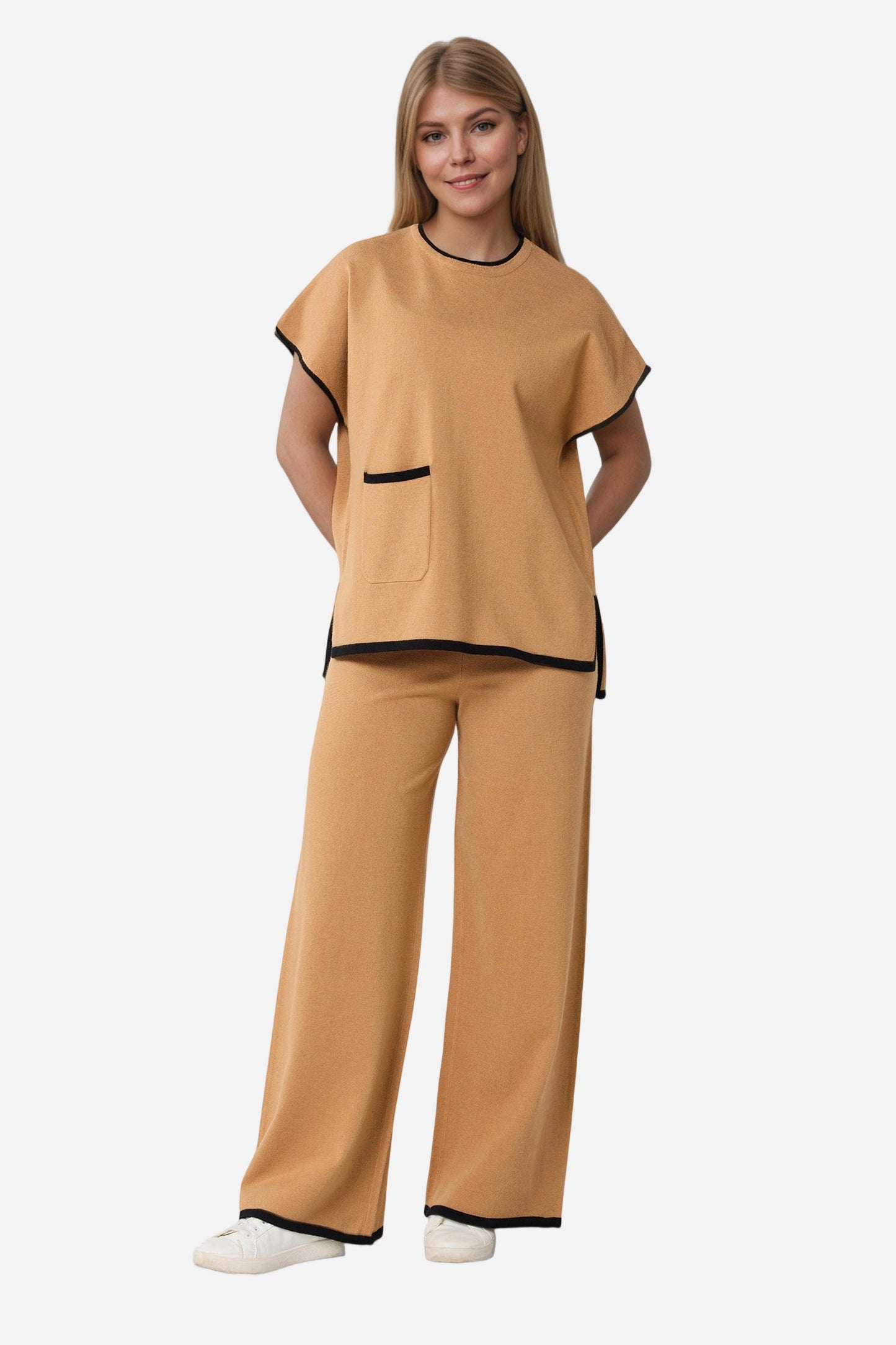 Womens Casual Chic 2 Piece Cotton Sets Outfits