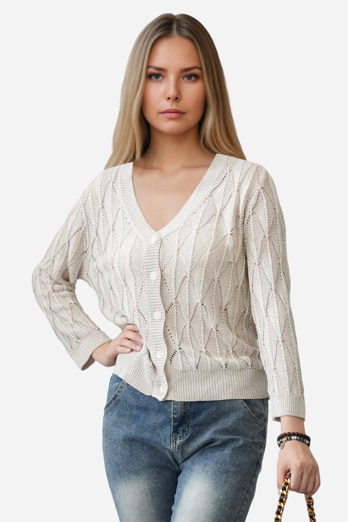 Crochet Sweater Cardigan Lightweight Summer