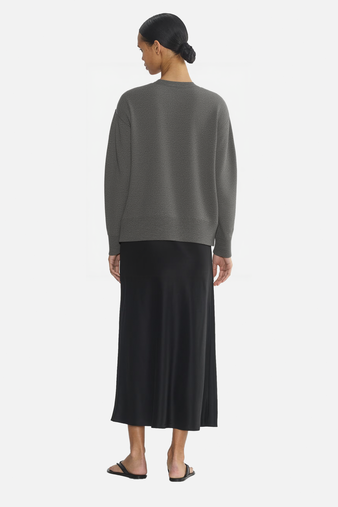 Essential Ribbed-Trim Crewneck Sweater