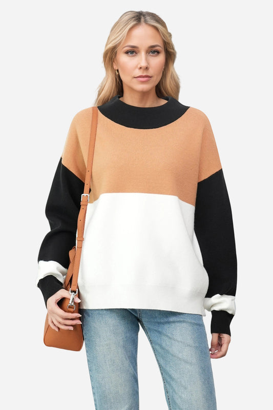 Striped Crew Neck Pullover Sweaters
