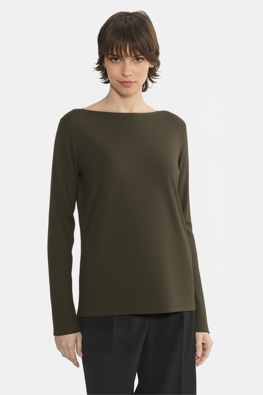 Essential Boat Neck Long Sleeve Top