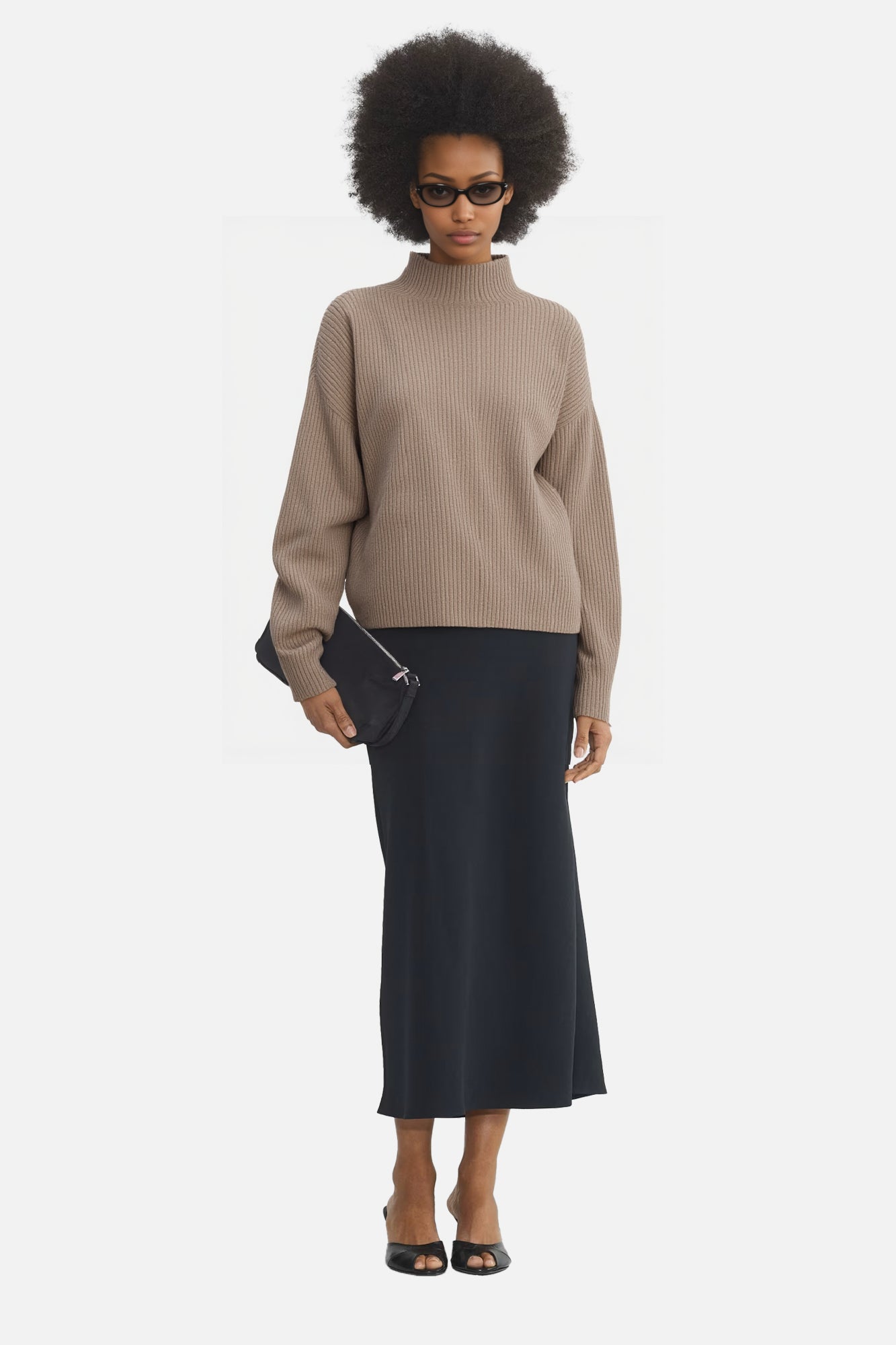 Fisherman Turtleneck Oversized Knit Pullover Sweater