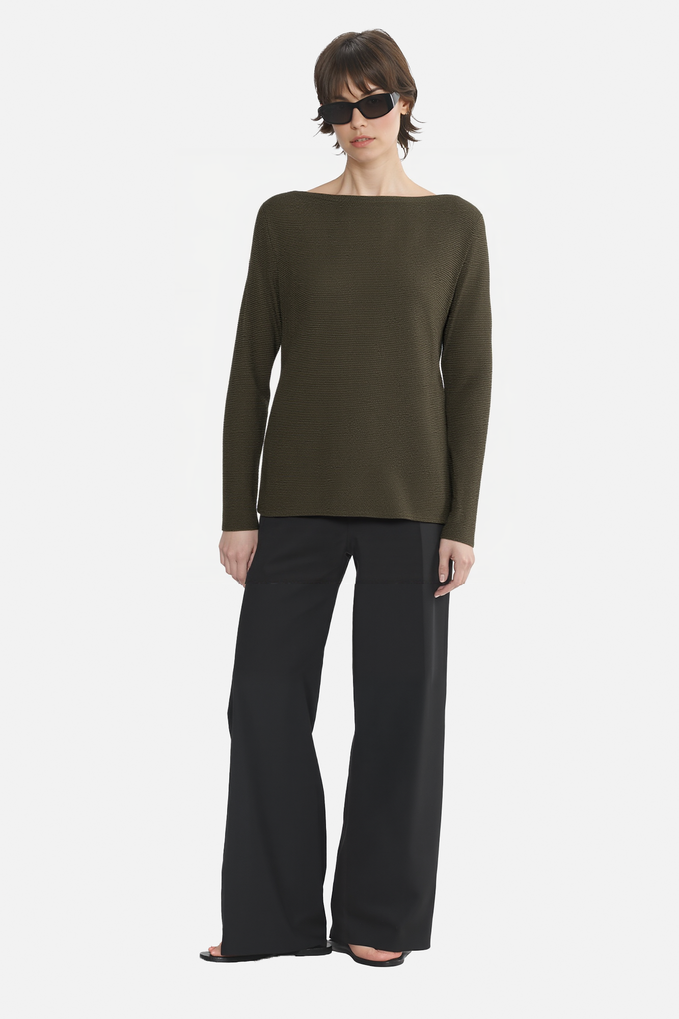 Essential Boat Neck Long Sleeve Top