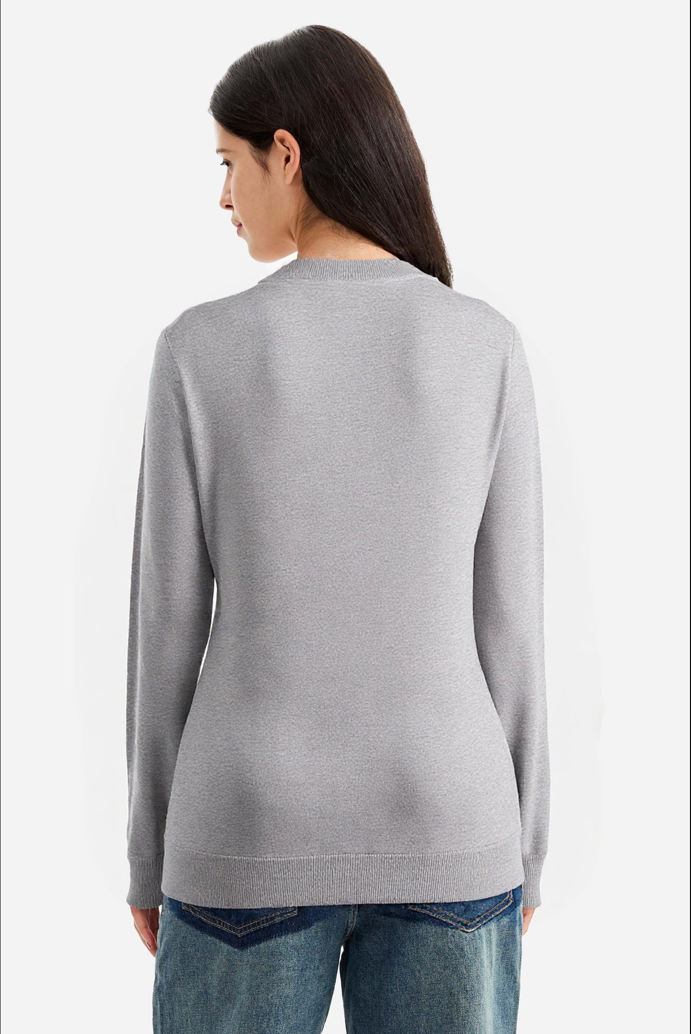 Sophisticated Bow-Detail V-Neck Pullover Knitwear