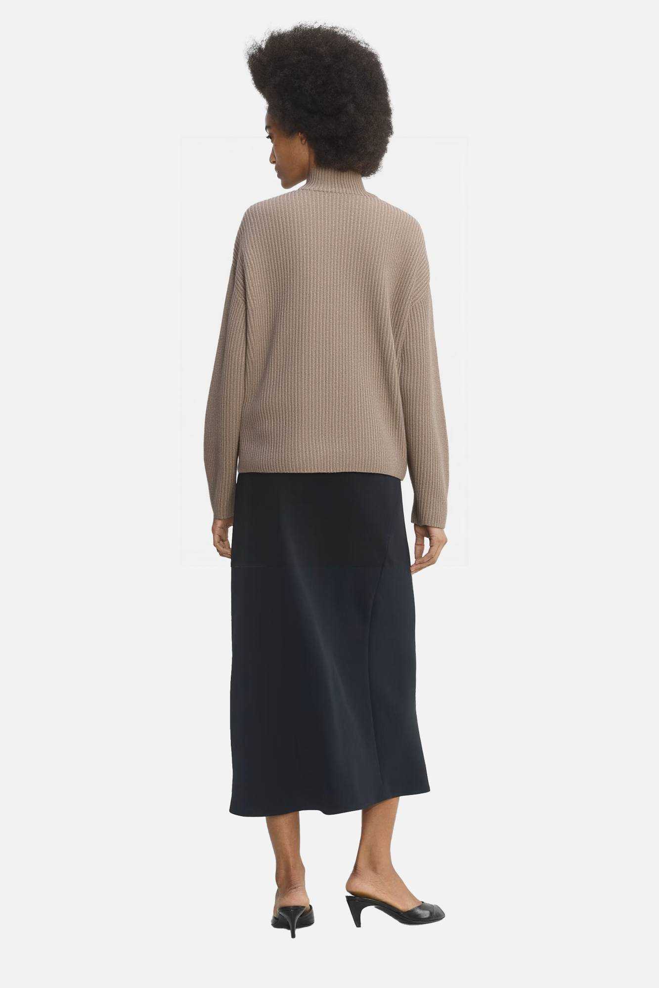 Fisherman Turtleneck Oversized Knit Pullover Sweater