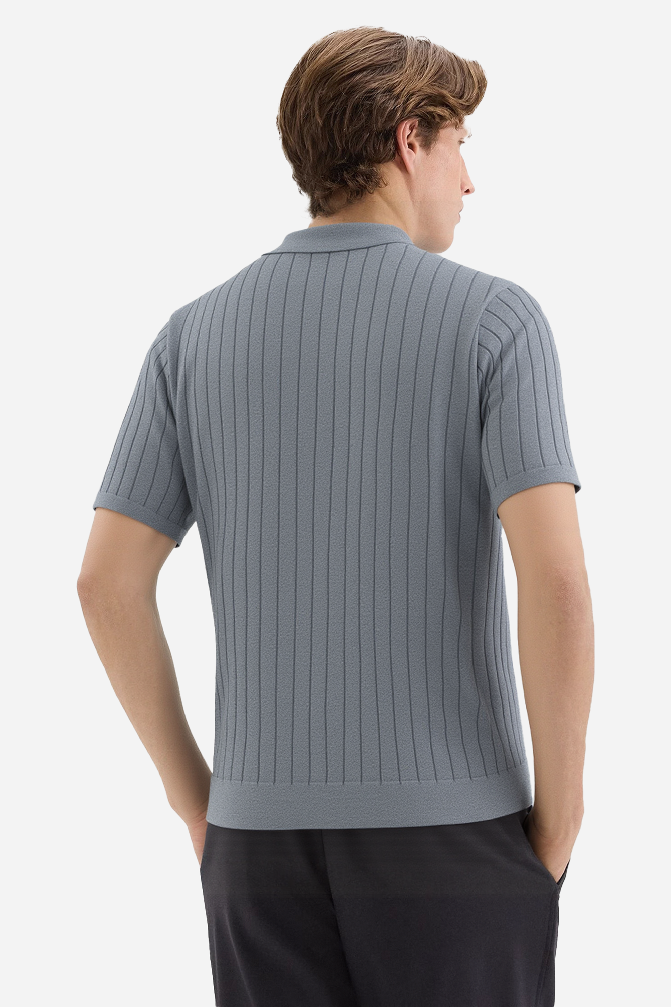 Knit Polo Shirt Button Down Shirt Short Sleeve