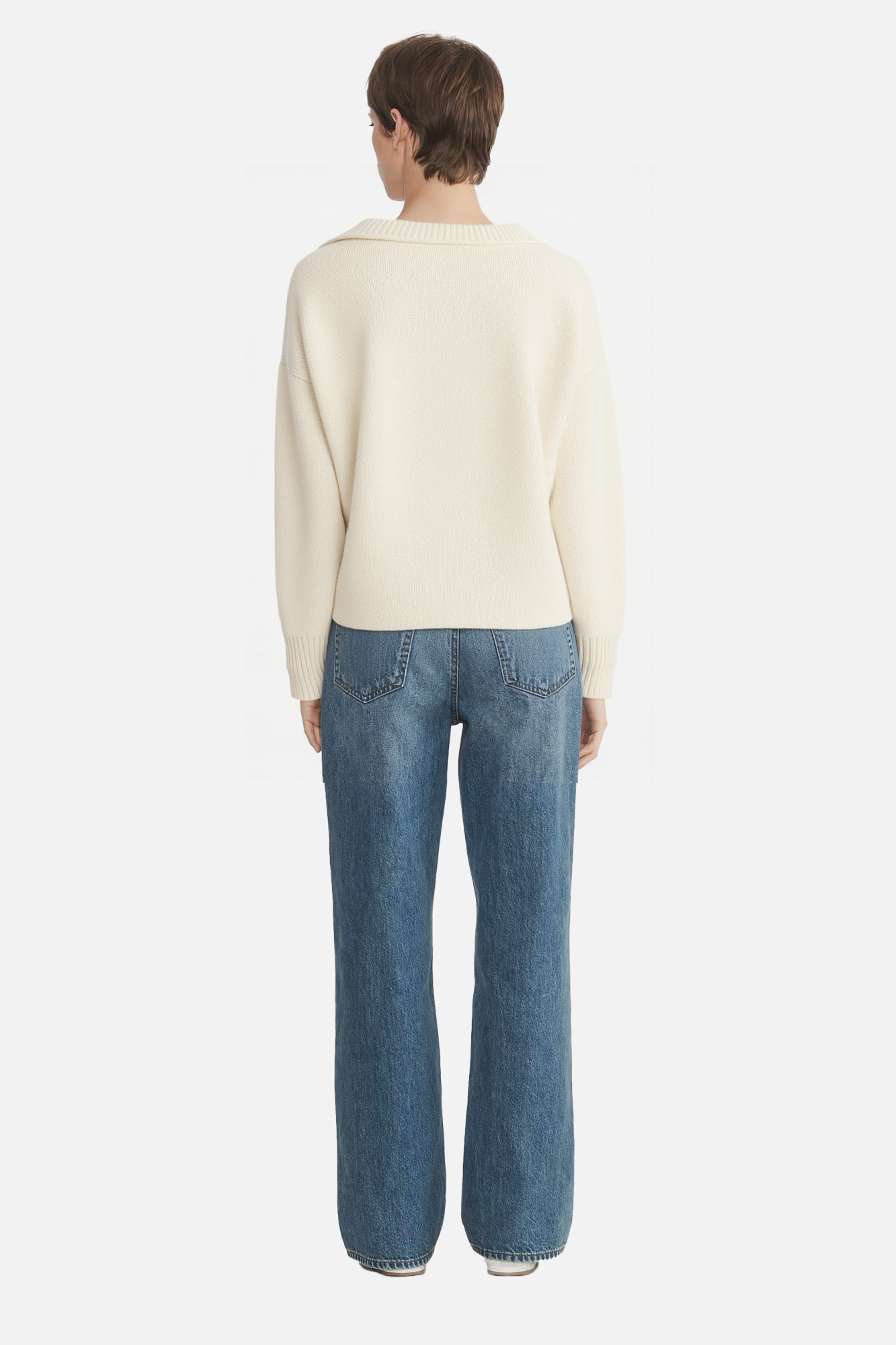Resort Polo Collar V-Neck Pullover